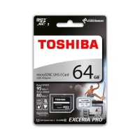 Toshiba THN-M401S0640E2 64GB EXCERIA PRO M401 MicroSD HIZLI (Okuma 95MB/80MB Yazma) - 1